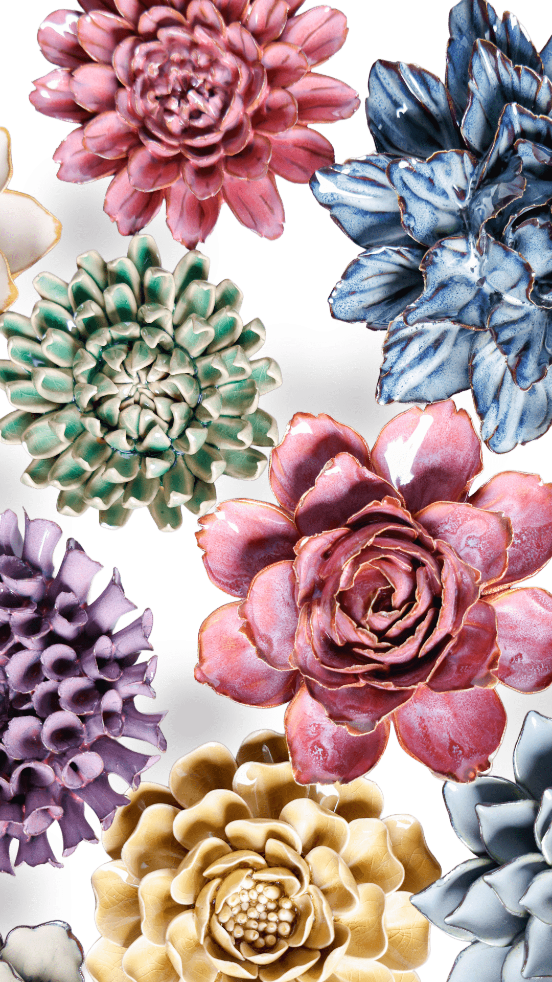 New Haven - Ceramic Flower Curated Collection - Chive Ceramics Studio - Ceramic Flower Sets - Chive Ceramics Studio