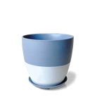 Dyad Porcelain Modern Indoor Plant Pot With Saucer | 3 & 5 inches - Chive Ceramics Studio - Pots - Chive Ceramics Studio