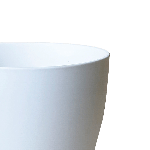 Dyad Porcelain Modern Indoor Plant Pot With Saucer - Chive Ceramics Studio - Pots - Chive US