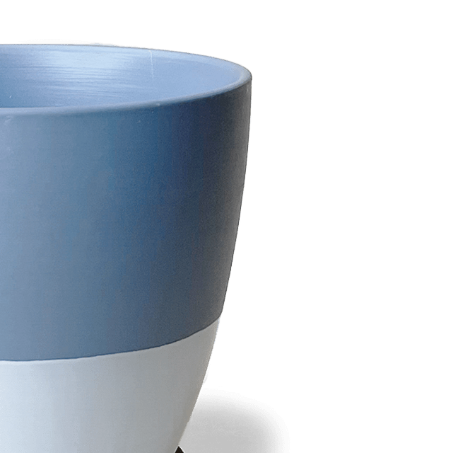 Dyad Porcelain Modern Indoor Plant Pot With Saucer | 3 & 5 inches - Chive Ceramics Studio - Pots - Chive Ceramics Studio