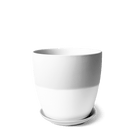 Dyad Porcelain Modern Indoor Plant Pot With Saucer - Chive Ceramics Studio - Pots - Chive US