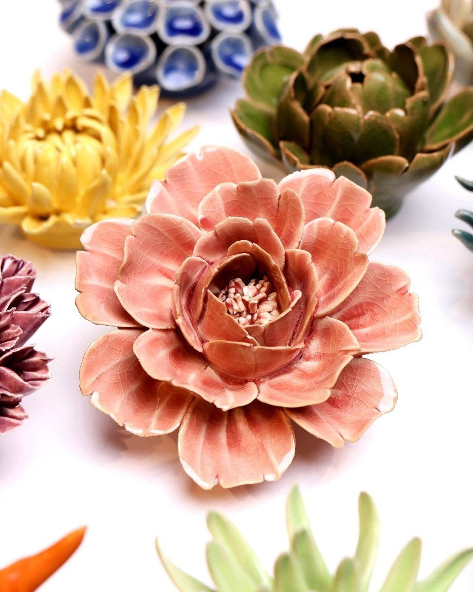 Ceremic Roses Ceramic Flowers | Handcrafted Wall Art