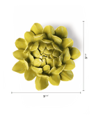 Chartreuse Protea ceramic wall flower — English Garden collection — designed in Toronto by Chive Studio