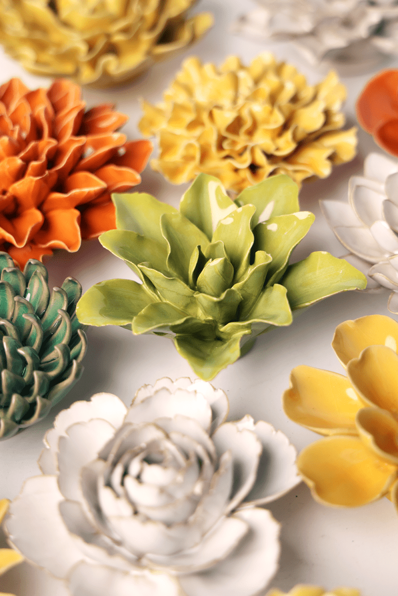 Chartreuse Tiger Lily - Chive Ceramics Studio - Ceramic Flowers - Chive Ceramics Studio
