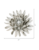 Panache Green Spider Mum ceramic wall flower — English Garden — handmade by Chive Studio Toronto