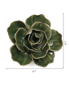 Fir Green Butterfly Ranunculus ceramic wall flower  — English Garden collection — designed in Toronto by Chive Studio