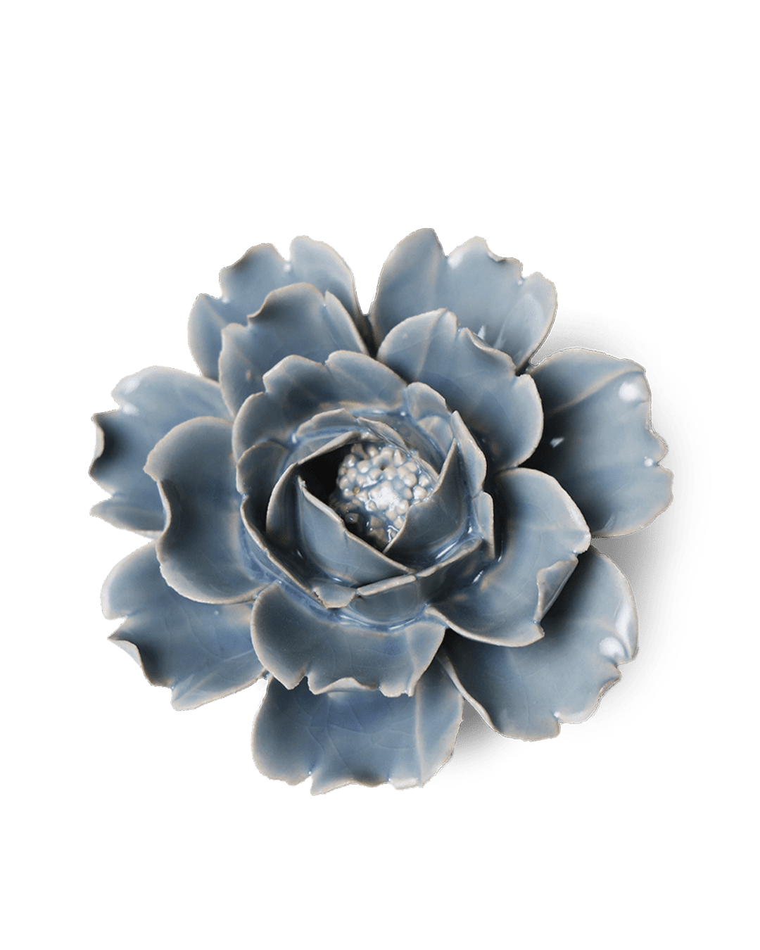 Pastel Blue Rose Ceramic Wall Flower | Chive