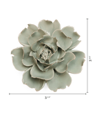 Pistachio Green Rose ceramic wall flower — English Garden collection — designed in Toronto by Chive Studio