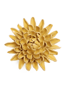 Buttercup Yellow Chrysanthemum ceramic wall flower  — English Garden collection — designed in Toronto by Chive Studio