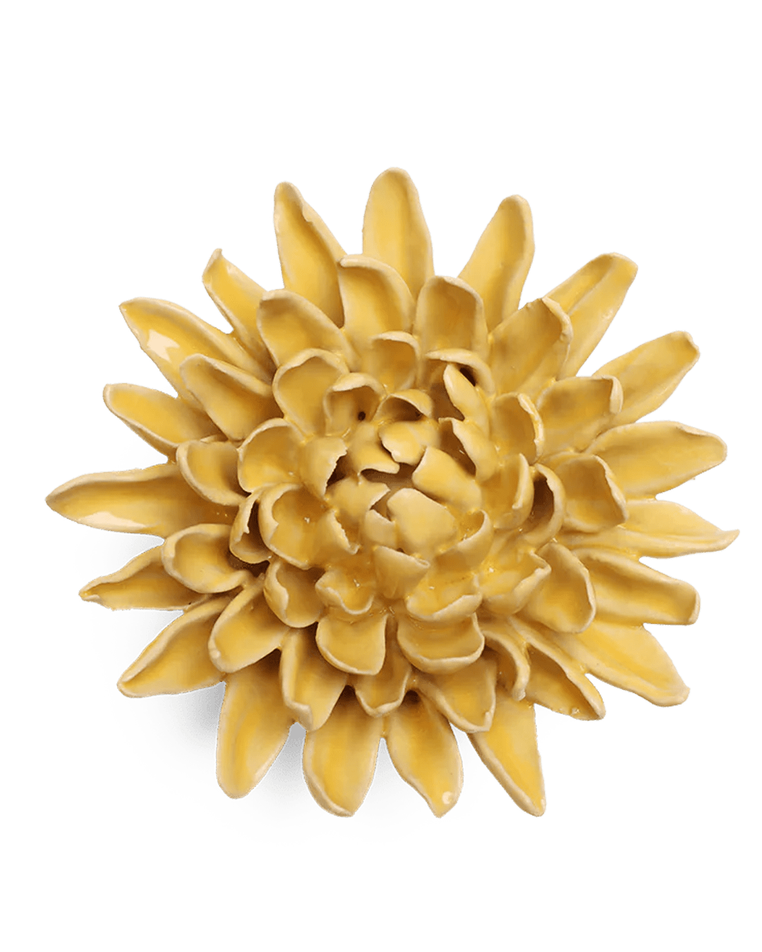 Buttercup Yellow Chrysanthemum - Chive Ceramics Studio - Ceramic Flowers - Chive Ceramics Studio