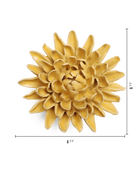 Buttercup Yellow Chrysanthemum ceramic wall flower  — English Garden collection — designed in Toronto by Chive Studio