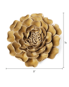 Caramel Charm Peony ceramic wall flower  — English Garden collection — designed in Toronto by Chive Studio