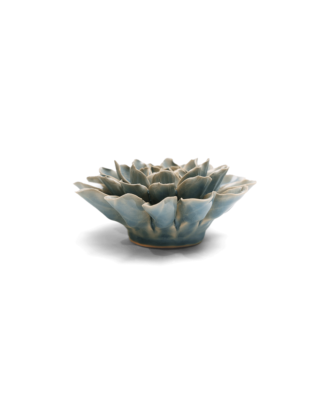 Powder Blue Aphrodite Dahlia - Chive Ceramics Studio - Ceramic Flowers - Chive Ceramics Studio