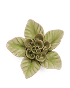 EG18 Peridot Green Maiden Lotus - Chive Ceramics Studio - Ceramic Flowers - Chive Ceramics Studio