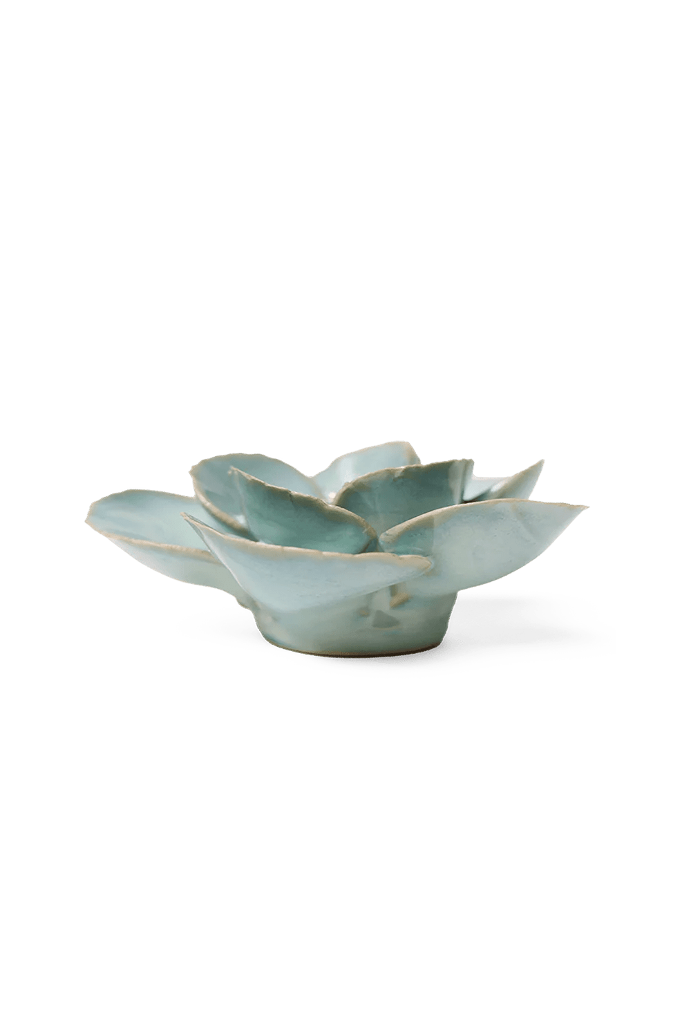 Milk Teal Poppy - Chive Ceramics Studio - Ceramic Flowers - Chive Ceramics Studio
