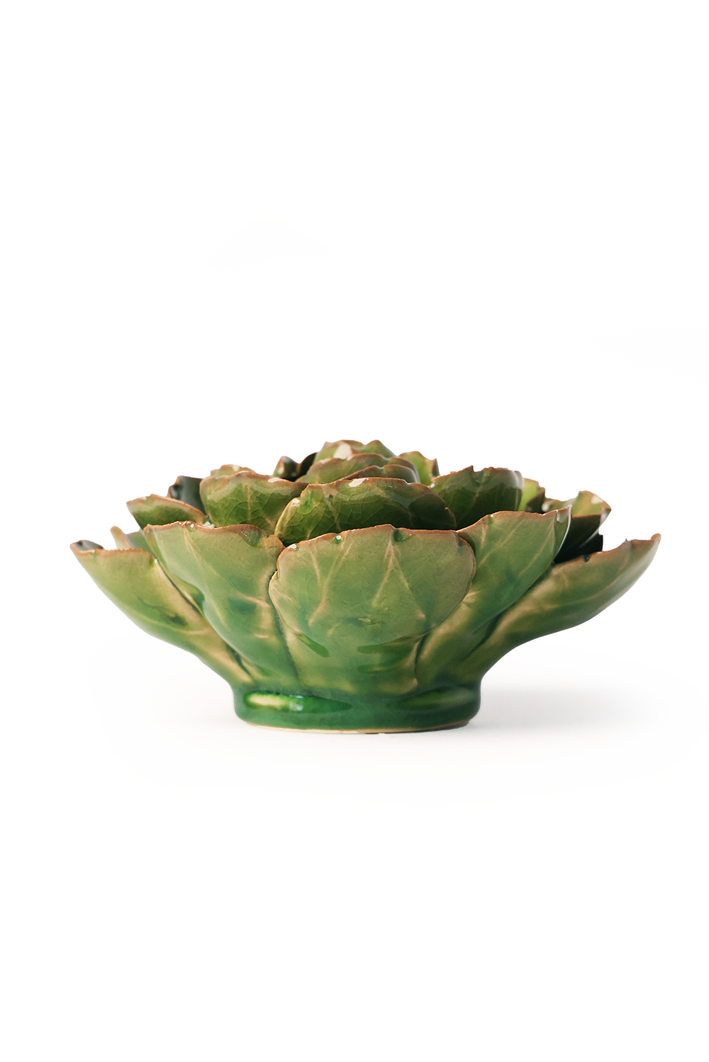 Avocado green Keiko Peony ceramic wall flower — English Garden Collection — handmade by Chive Studio Toronto