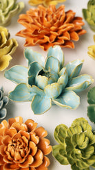 Robin's Egg Blue Aurora Water Lily - Chive Ceramics Studio - Ceramic Flowers - Chive Ceramics Studio