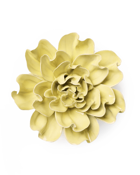 Lime Yellow Larkspur Ceramic Flower | English Garden Collection by
