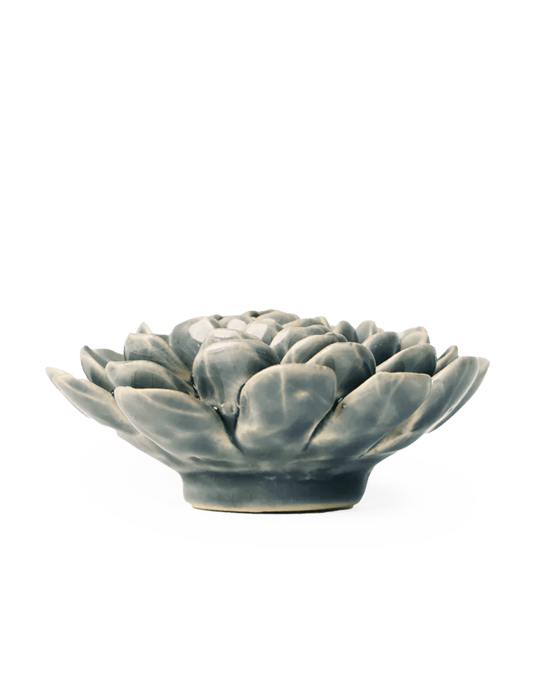 EG29 Pewter Blue Zinderella Zinnia - Chive Ceramics Studio - Ceramic Flowers - Chive Ceramics Studio