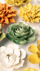 Jade Green English Rose - Chive Ceramics Studio - Ceramic Flowers - Chive Ceramics Studio