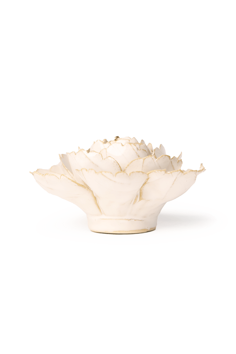 Ivory Rose ceramic wall flower  —  English Garden collection — designed in Toronto by Chive Studio
