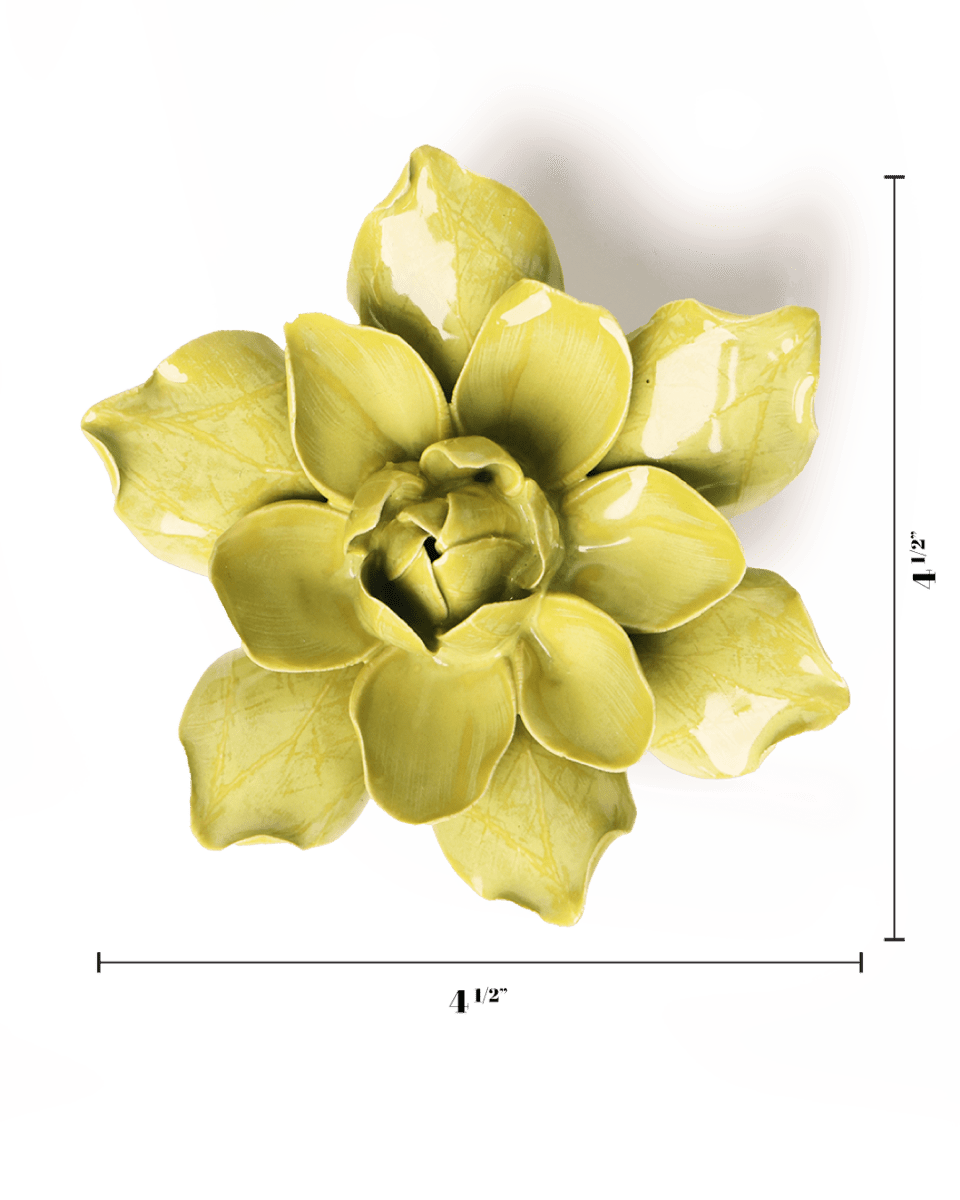 Chartreuse Columbine - Chive Ceramics Studio - Ceramic Flowers - Chive Ceramics Studio