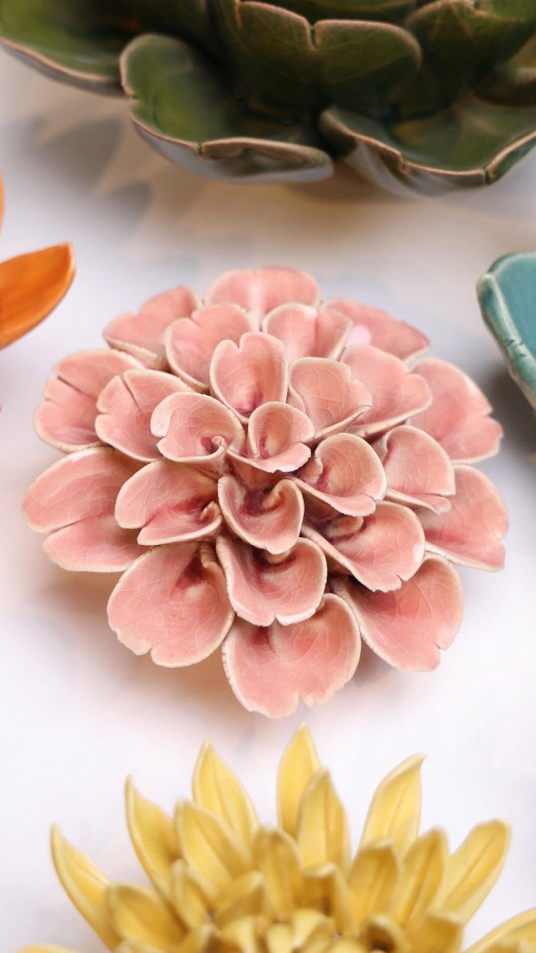 Champagne Pink Hydrangea - Chive Ceramics Studio - Ceramic Flowers - Chive Ceramics Studio