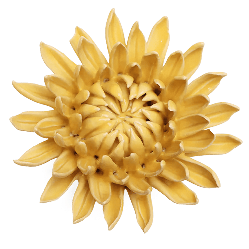 November Birth Flower - Chrysanthemum - Chive Ceramics Studio - Ceramic Flowers - Chive Ceramics Studio