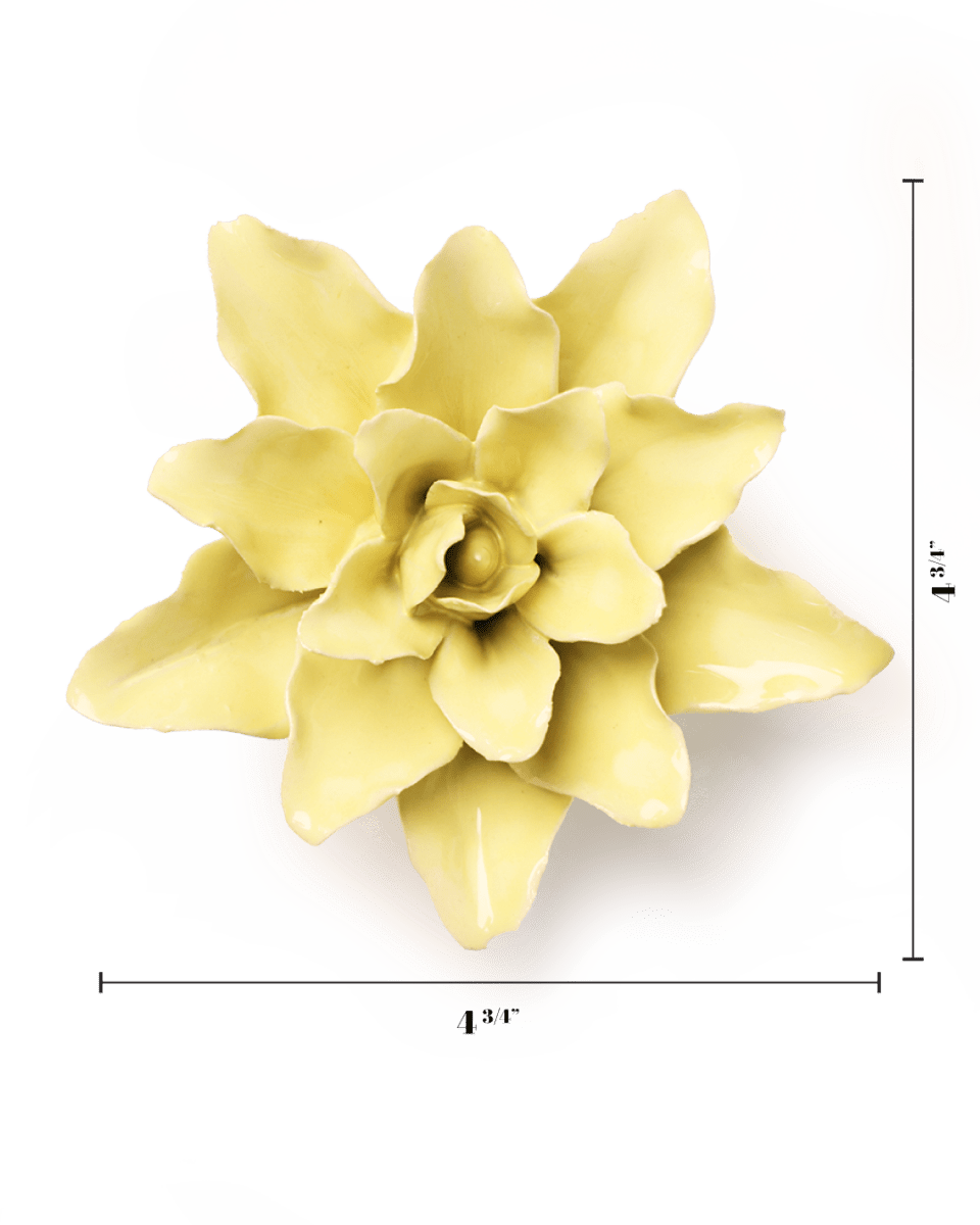 Lime Yellow Tiger Lily - Chive Ceramics Studio - Ceramic Flowers - Chive Ceramics Studio