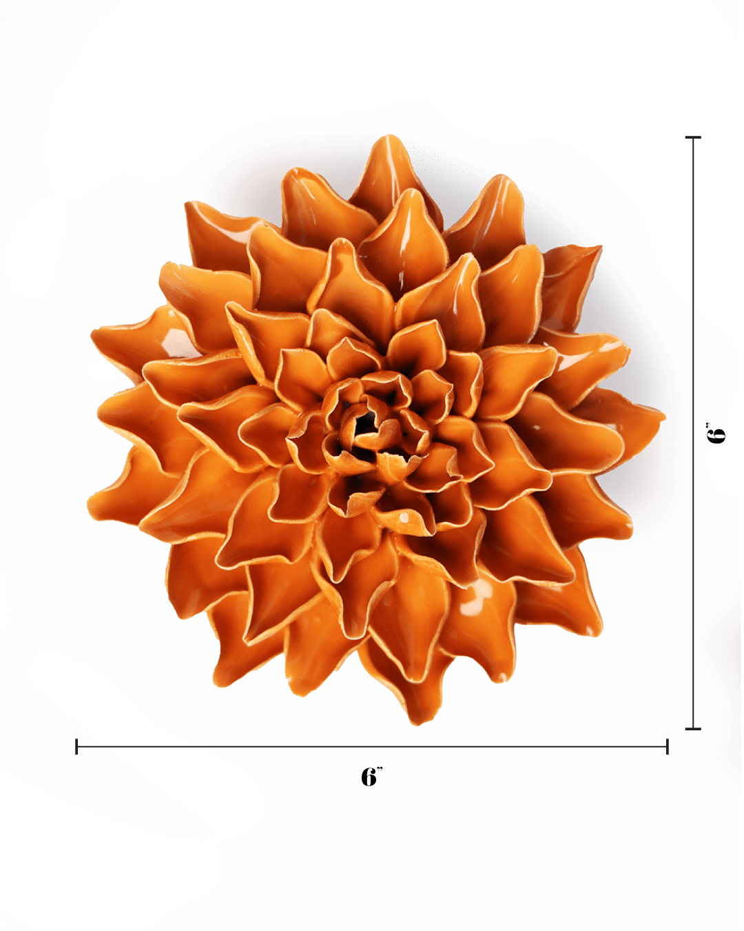 Orange Autumn Azalea - Chive Ceramics Studio - Ceramic Flowers - Chive Ceramics Studio