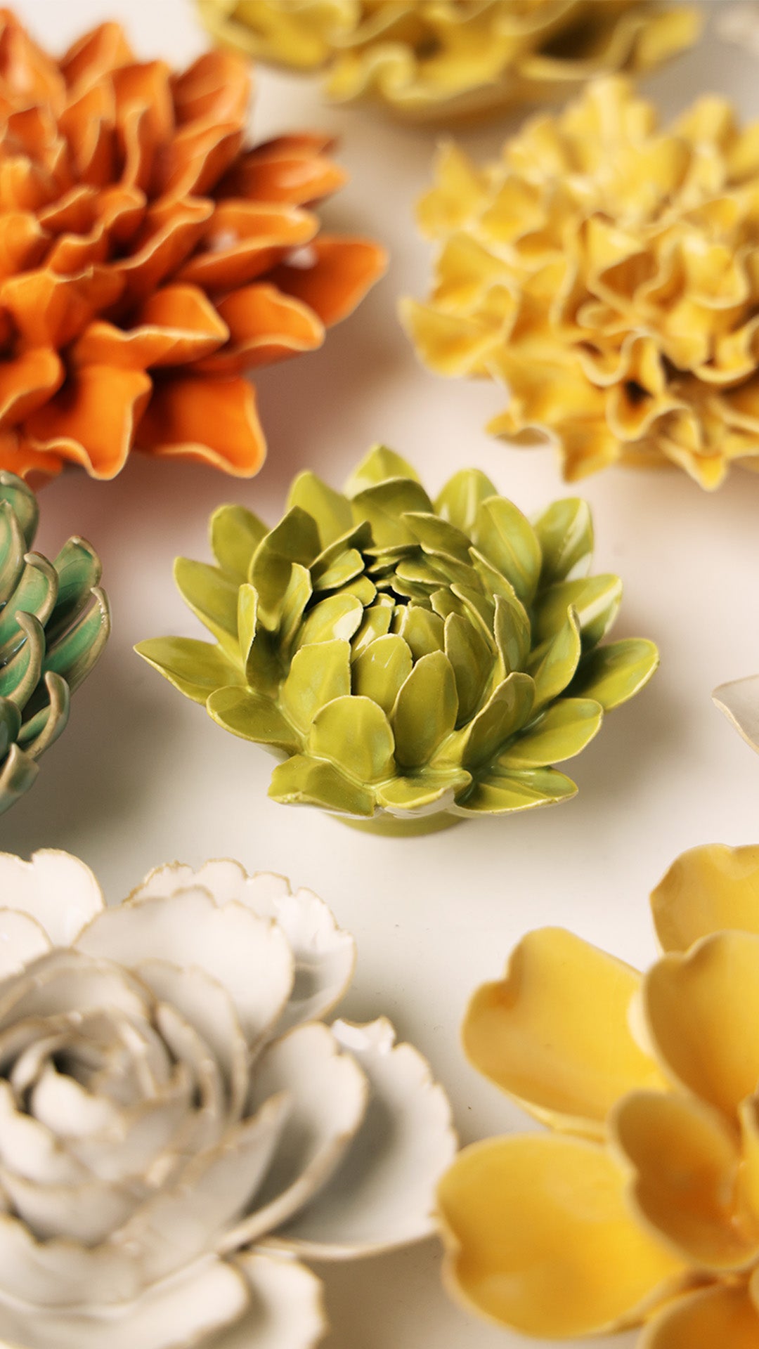 Chartreuse Sugarbush Protea - Chive Ceramics Studio - Ceramic Flowers - Chive Ceramics Studio