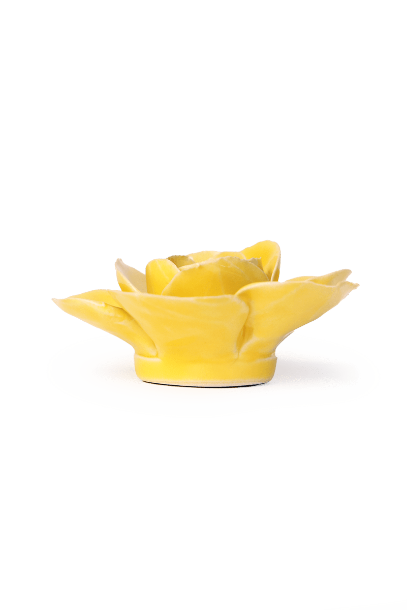 Buttercup Yellow Elegance Ranunculus ceramic wall flower — English Garden — handmade by Chive Studio Toronto
