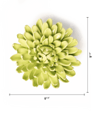 Yellow Green Pompom Mum - Chive Ceramics Studio - Ceramic Flowers - Chive Ceramics Studio