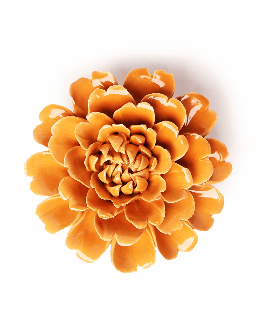 Orange Fiesta Marigold - Chive Ceramics Studio - Ceramic Flowers - Chive Ceramics Studio