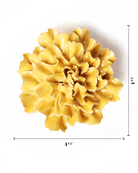 Burnt Yellow Tundra Carnation ceramic wall flower — English Garden — handmade by Chive Studio Toronto