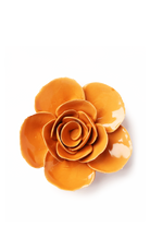 Orange Elegance Ranunculus ceramic wall flower — English Garden collection — designed in Toronto by Chive Studio
