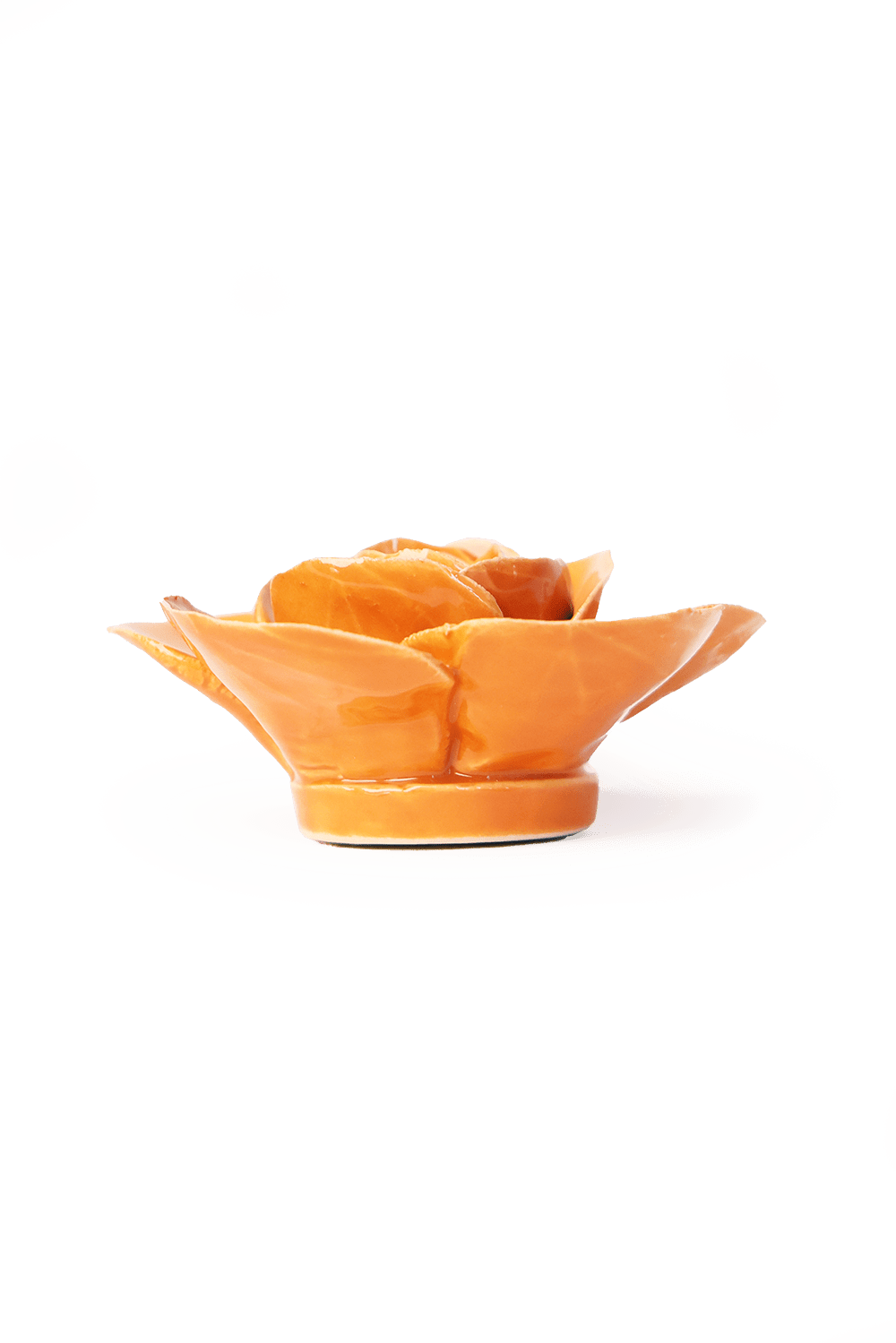 Orange Elegance Ranunculus ceramic wall flower — English Garden — handmade by Chive Studio Toronto