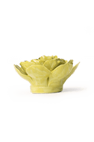 Chartreuse Primrose ceramic wall flower — English Garden — handmade by Chive Studio Toronto