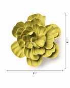 Chartreuse Primrose ceramic wall flower — English Garden — handmade by Chive Studio Toronto