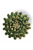 Jungle Green Mum ceramic wall flower — English Garden collection — designed in Toronto by Chive Studio