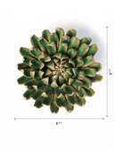 Jungle Green Mum ceramic wall flower — English Garden collection — designed in Toronto by Chive Studio