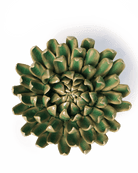 Jungle Green Pompom Mum - Chive Ceramics Studio - Ceramic Flowers - Chive Ceramics Studio