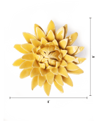 Burnt Yellow Strawflower - Chive Ceramics Studio - Ceramic Flowers - Chive Ceramics Studio