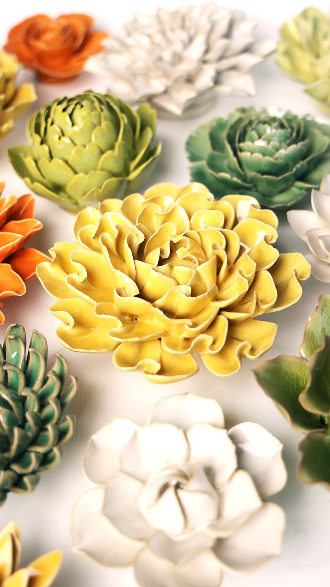 Buttercup Yellow Hawthorn - Chive Ceramics Studio - Ceramic Flowers - Chive Ceramics Studio