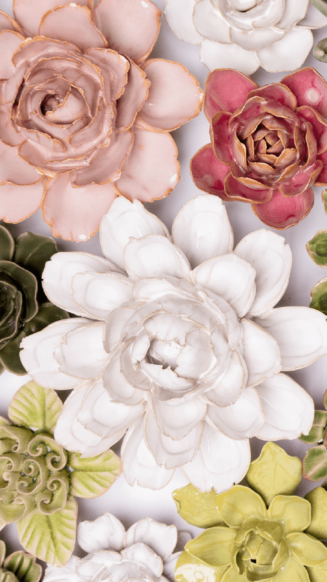 Chelsea - Ceramic Flower Curated Collection - Chive Ceramics Studio - Ceramic Flower Sets - Chive Ceramics Studio