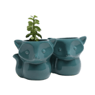 Fox Ceramic Indoor Plant Pot For Succulents - Chive Ceramics Studio - Pots - Chive Ceramics Studio