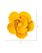 Burnt Yellow Poppy ceramic wall flower  — France collection — designed in Toronto by Chive Studio