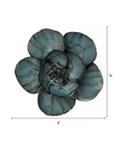 Navy Blue Poppy ceramic wall flower — France collection — designed in Toronto by Chive Studio