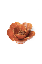 Orange Poppy ceramic wall flower  — France collection — designed in Toronto by Chive Studio