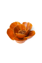 FR08 Burnt Orange Poppy - Chive Ceramics Studio - Ceramic Flowers - Chive Ceramics Studio